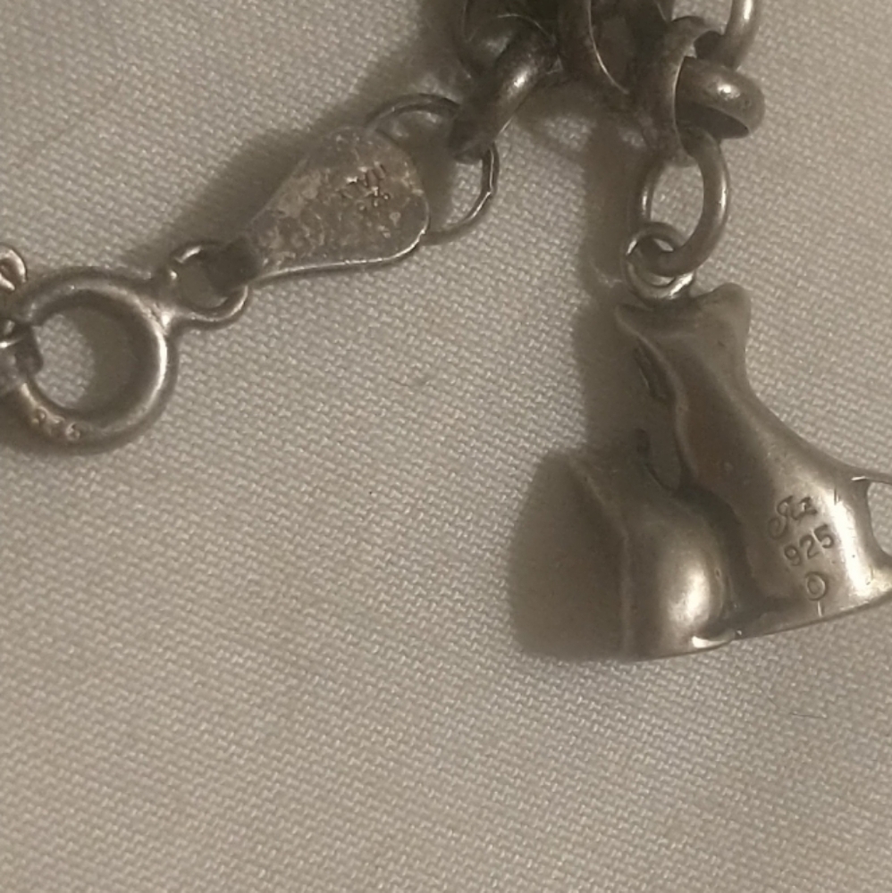 Silver SS925 Kitty Cat & Mama Cat 3-D Charm For Bracelet Or Pendant For Necklace - Picture 11 of 11